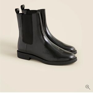 J. Crew Black Chelsea Boots in Leather